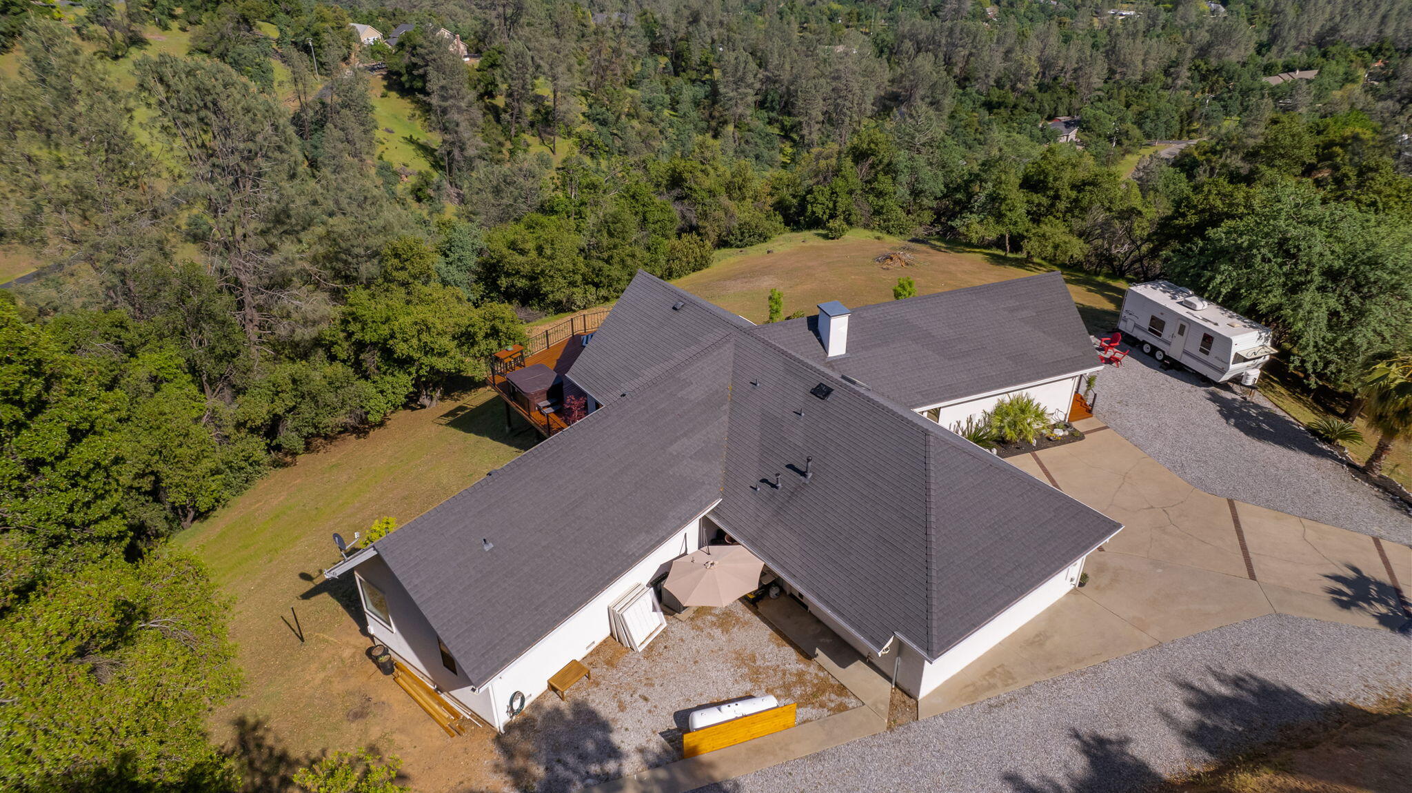 8454 Crown Way Redding, CA 96001 - Photo 40 of 44 an aerial view of a house with a yard