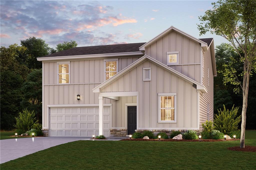 159 Sweet Briar Way Dallas, GA 30132 - Photo 1 of 1 a front view of a house with a yard and trees