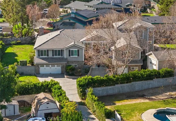 a view of a yard with an outdoor space