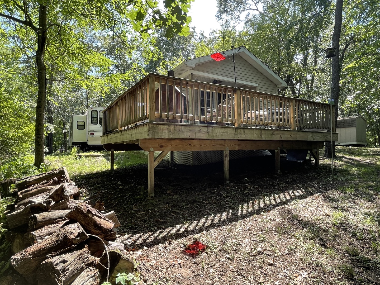 27-58 Woodhaven Lakes Sublette, IL 61367 - Photo 6 of 12 a backyard of a house with yard and outdoor seating