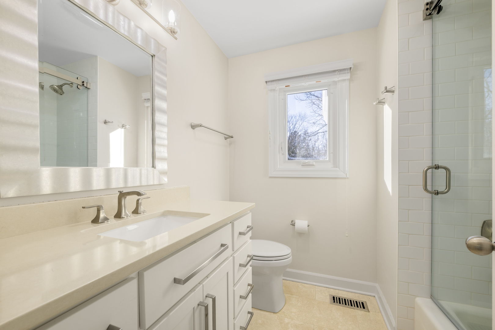 175 Margate Court Lake Bluff, IL 60044 - Photo 26 of 57 a bathroom with a granite countertop sink toilet and a mirror