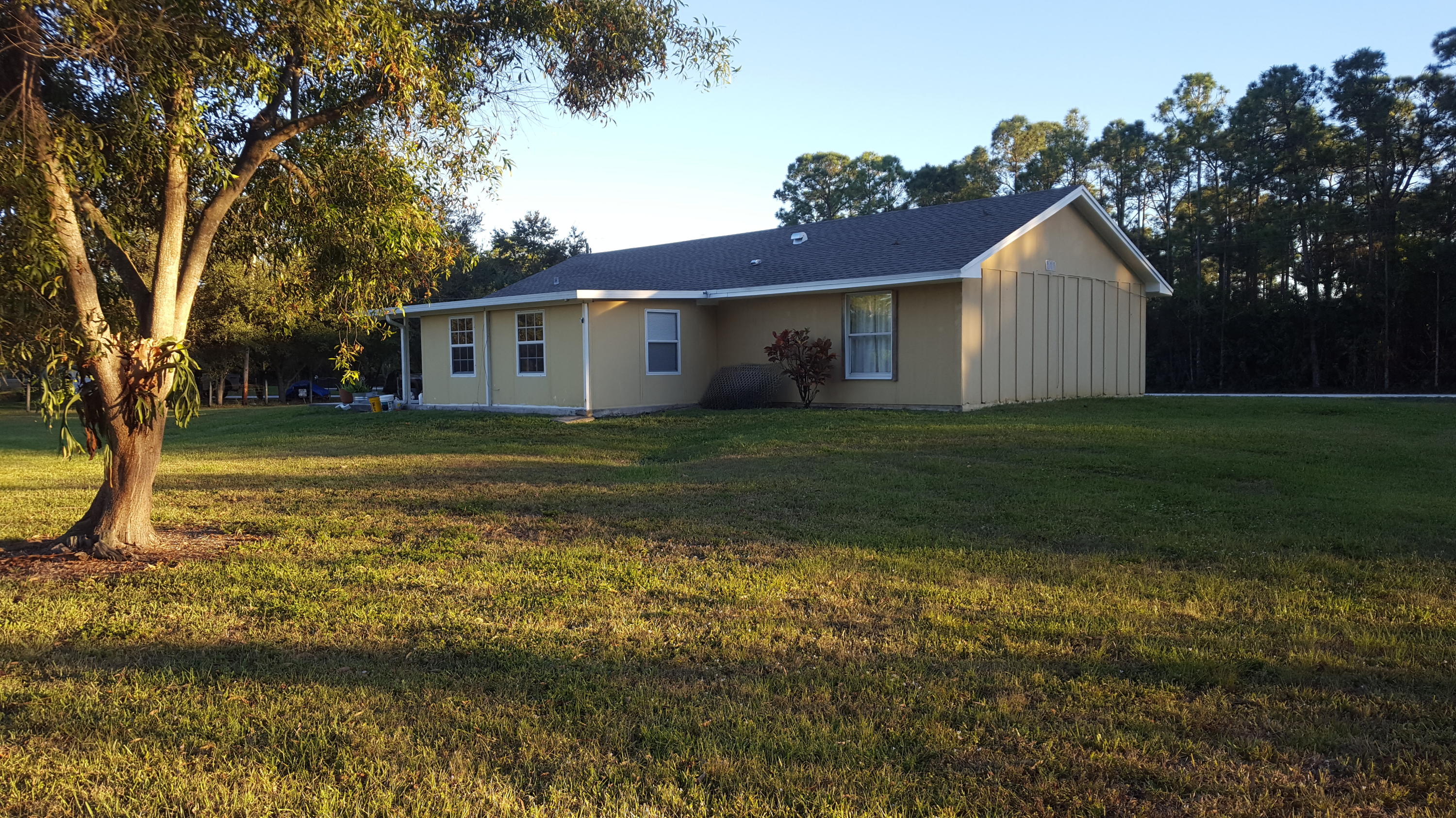 17999 41st Road North Loxahatchee, FL 33470 - Photo 4 of 19 a view of a yard in front of a house with large trees