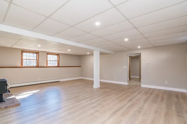 a view of a houses from a lake