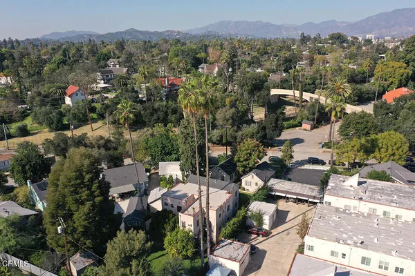 an aerial view of multiple house