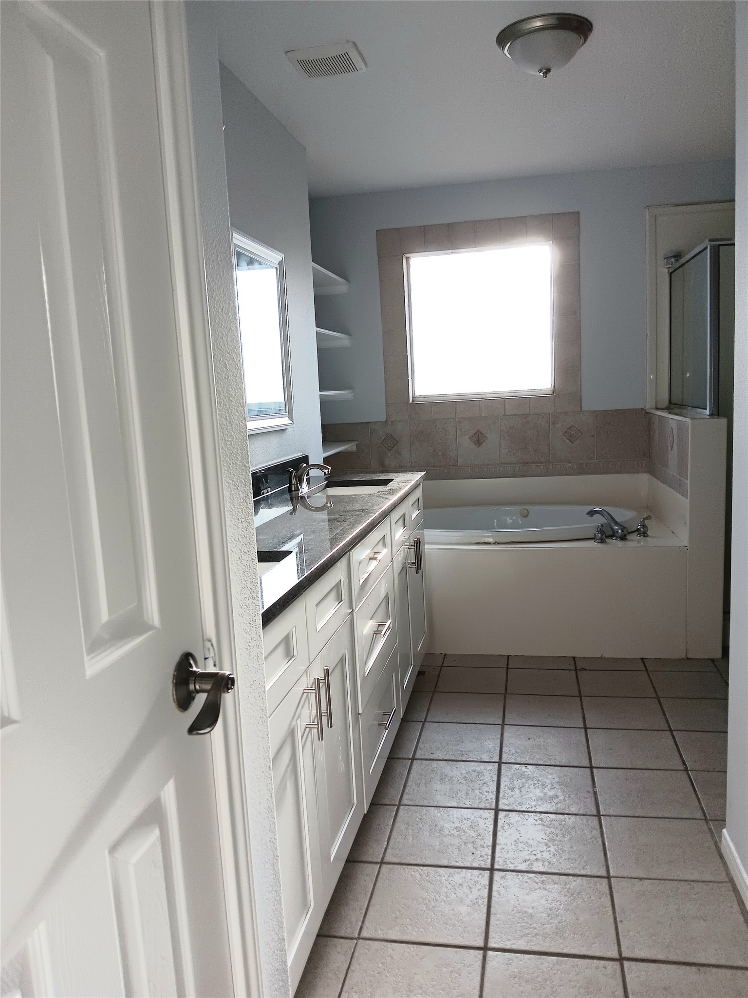 7411 Augusta Lane Rosharon, TX 77583 - Photo 23 of 38 a kitchen with a sink a counter top space and a window