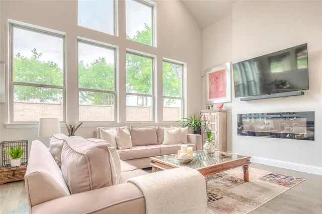 a workspace with furniture and window