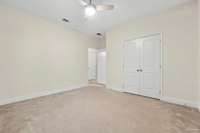 an empty room with an entryway