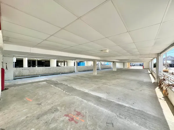 a view of a car garage