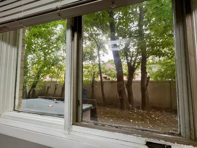 a view of an outdoor space and a yard