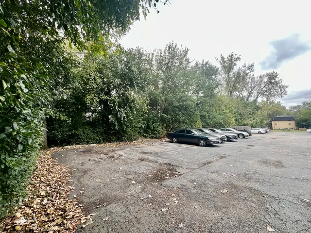 a car parked on the side of a street