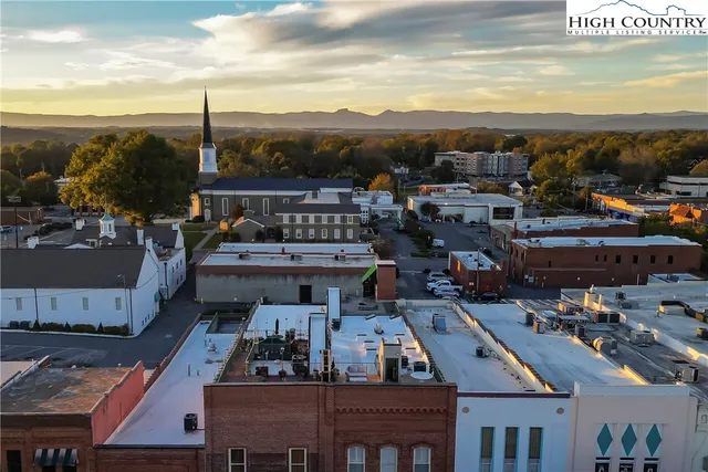 an aerial view of a city