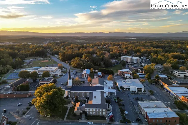 an aerial view of a city