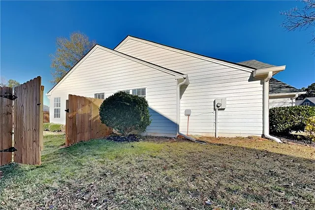 a backyard of a house