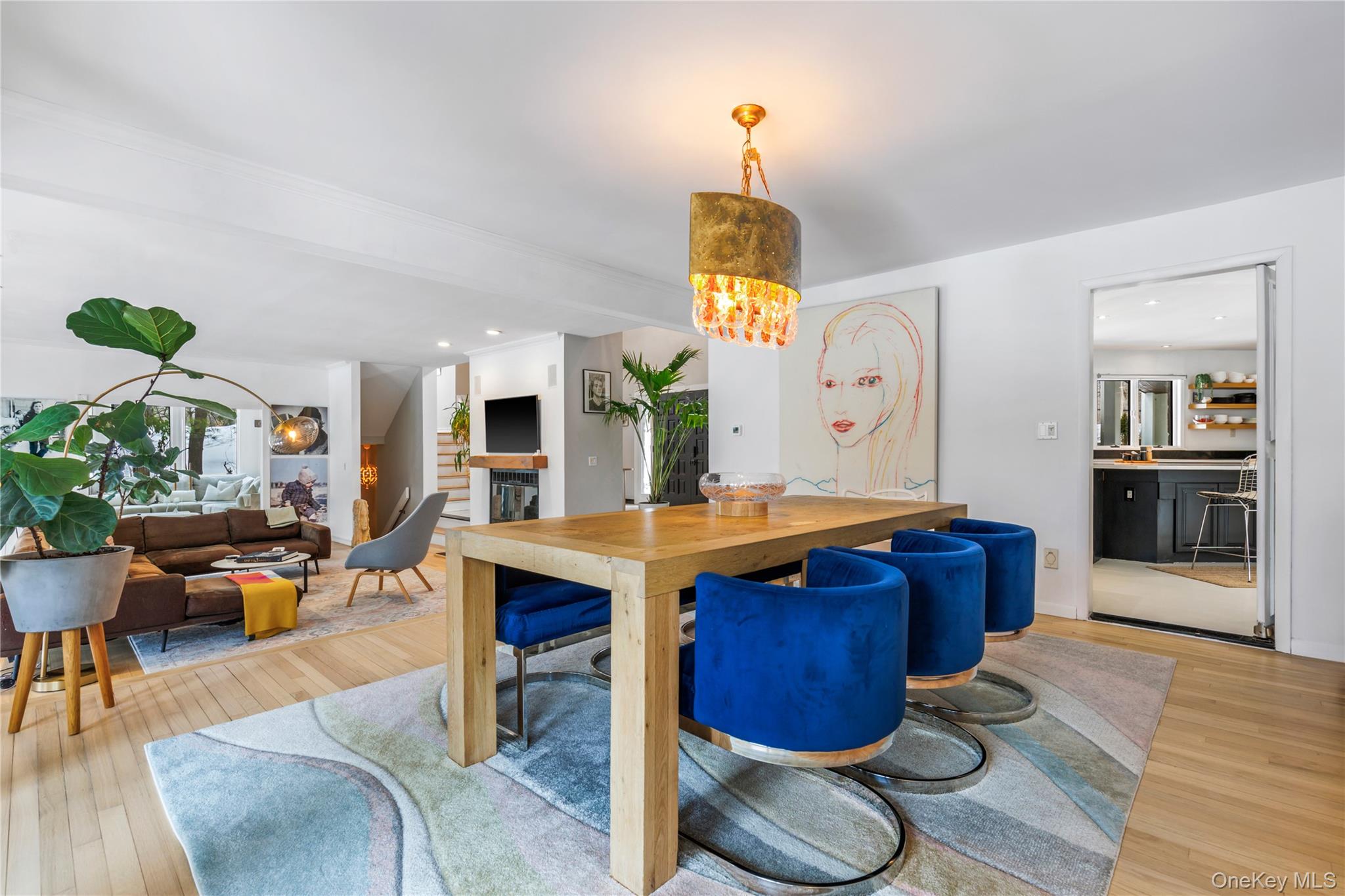 205 Polly Park Road Rye, NY 10580 - Photo 6 of 33 a view of living room kitchen and dining room
