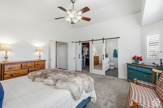 9044 North Cedar Pass Road Eagle Mountain, UT 84005 - Photo 25 of 63 Vaulted ceiling with a ceiling fan