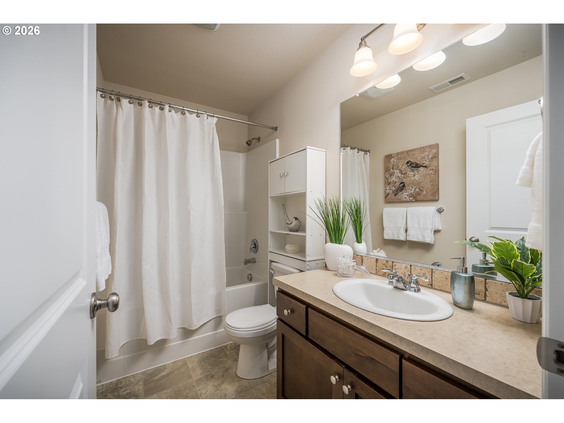 2976 Northwest Persimmon Way Albany, OR 97321 - Photo 17 of 29 a bathroom with a sink vanity granite and a mirror
