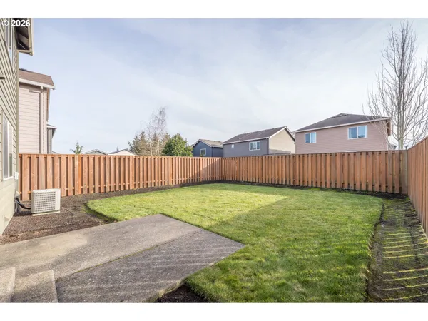 a backyard of a house