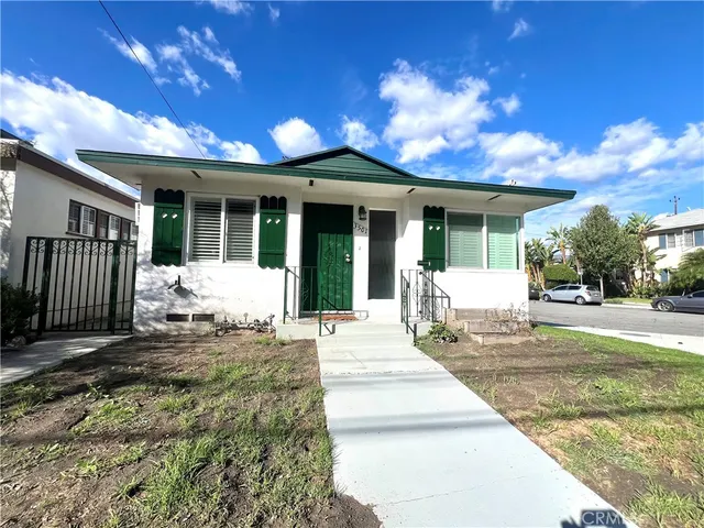 a view of a house with a patio