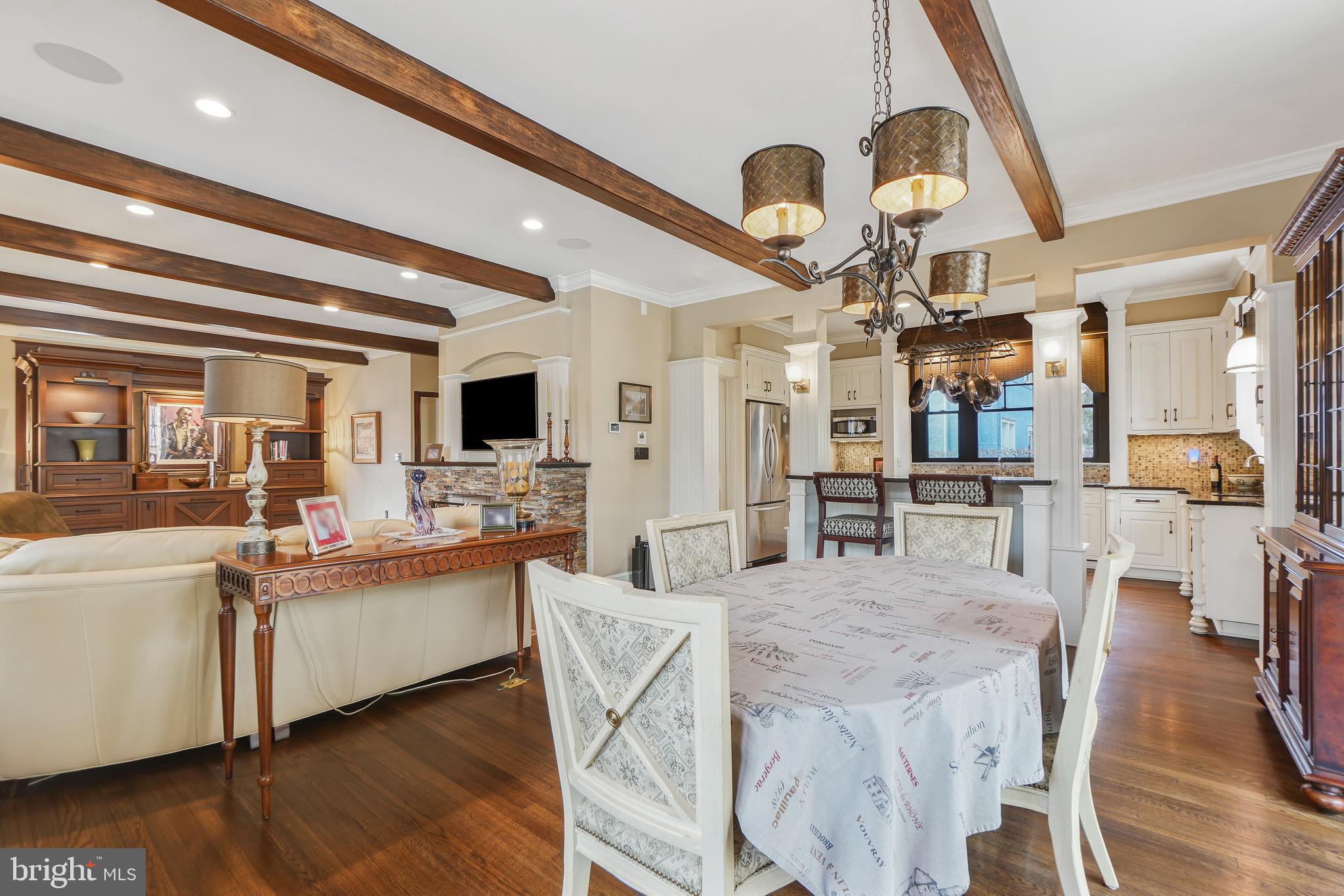 4201 Military Road Northwest Washington, DC 20015 - Photo 8 of 49 a view of a dining room kitchen and a wooden floor
