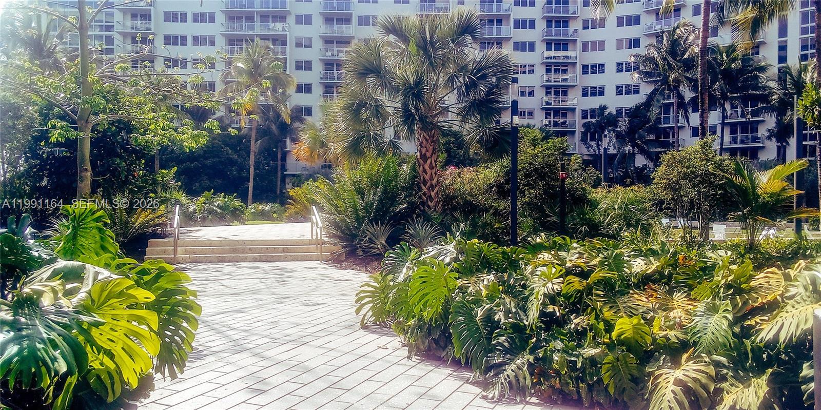 1500 Bay Road, Unit 854S Miami Beach, FL 33139 - Photo 3 of 20 a view of a pathway with plants