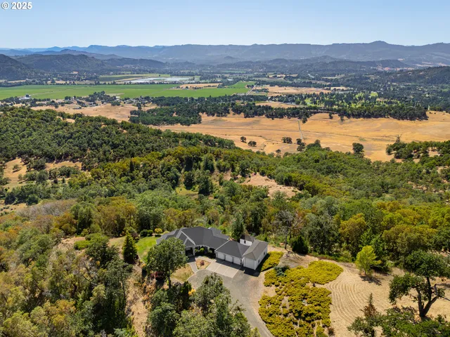 a view of a mountain with an outdoor space