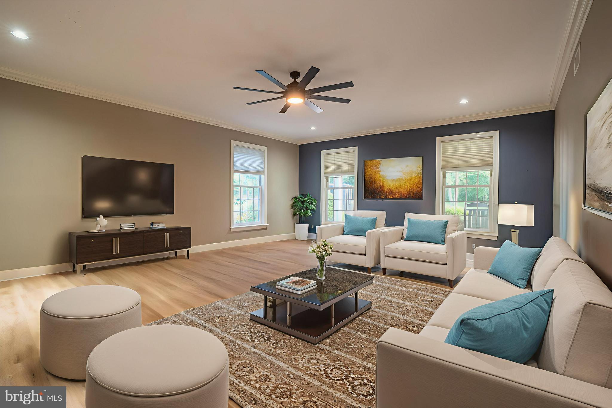 1627 East Saw Mill Road Quakertown, PA 18951 - Photo 23 of 61 a living room with furniture and a flat screen tv
