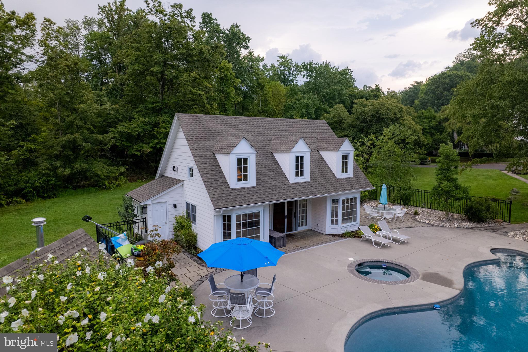 1627 East Saw Mill Road Quakertown, PA 18951 - Photo 8 of 61 an aerial view of a house with swimming pool and garden