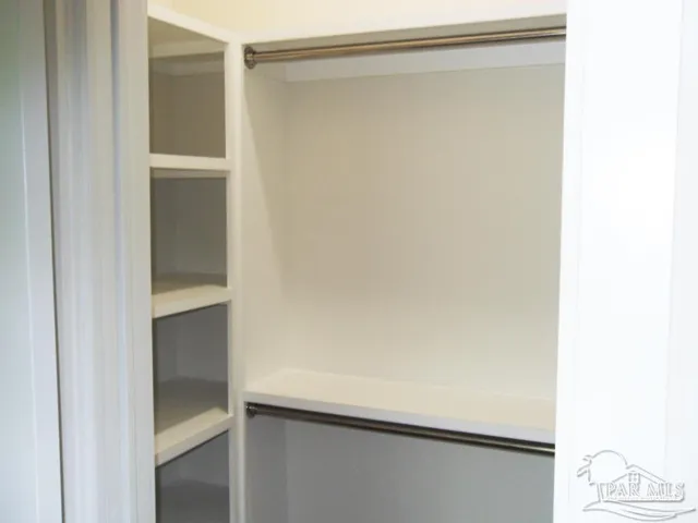 a close view of closet