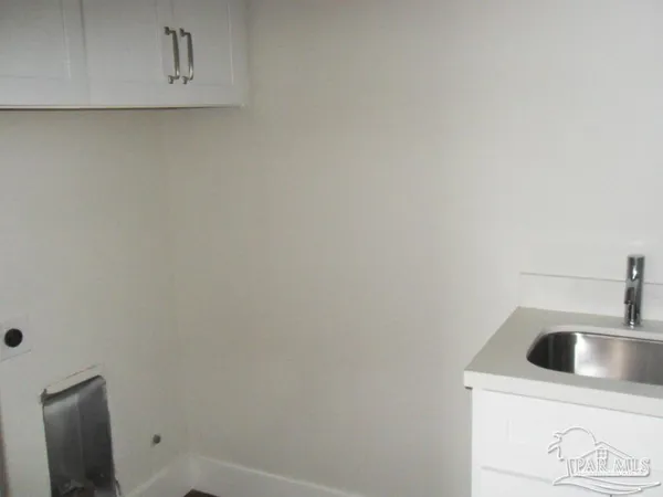 a close view of a sink in the kitchen