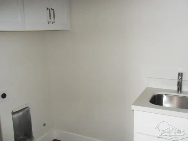 a close view of a sink in the kitchen