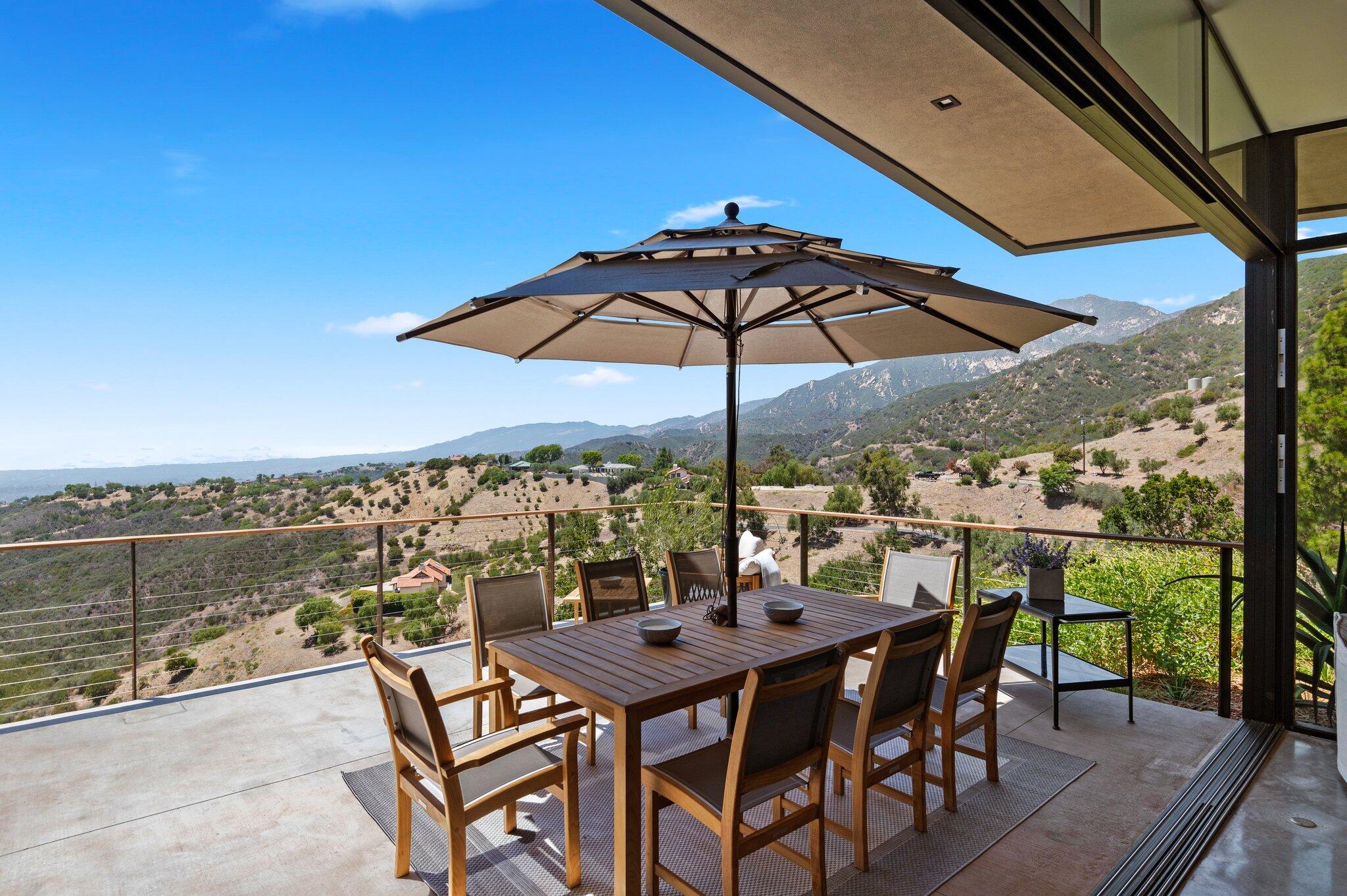 2805 Spyglass Ridge Road Santa Barbara, CA 93105 - Photo 31 of 67 an outdoor space with furniture and umbrella