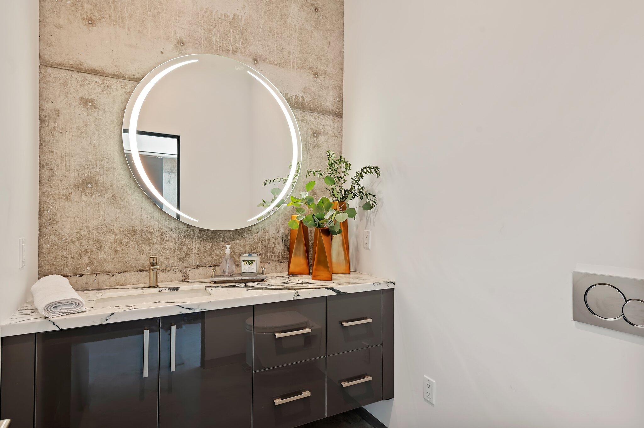 2805 Spyglass Ridge Road Santa Barbara, CA 93105 - Photo 48 of 67 a bathroom with a sink and a mirror