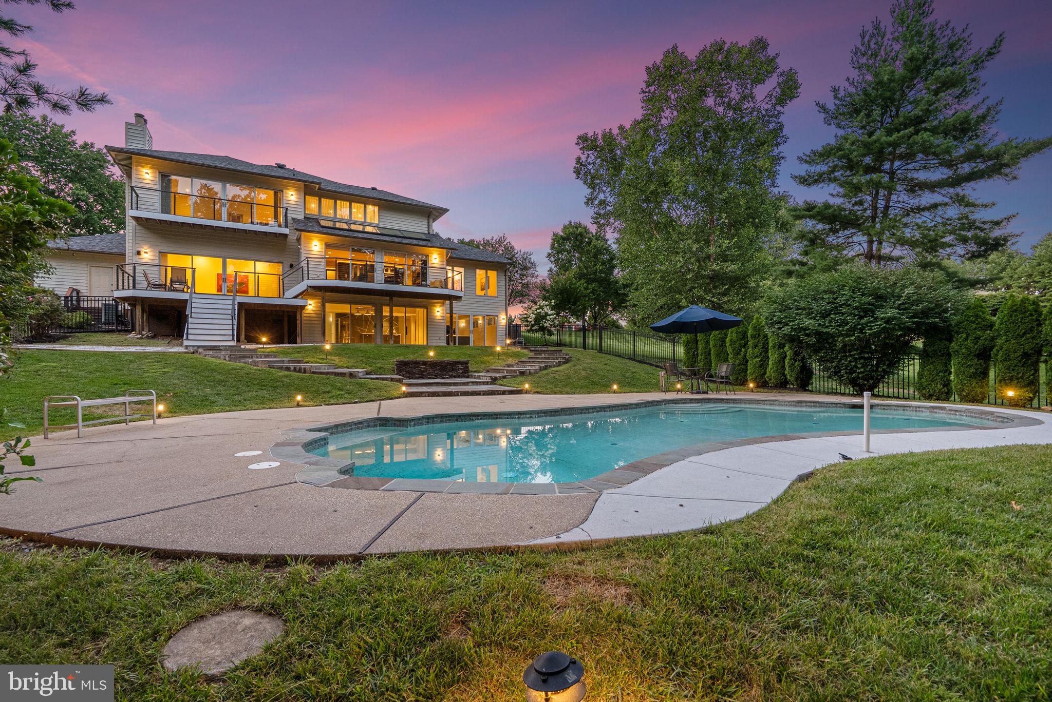 11067 Gaither Farm Road Ellicott City, MD 21042 - Photo 78 of 103 Night lighting - ready for a night swim