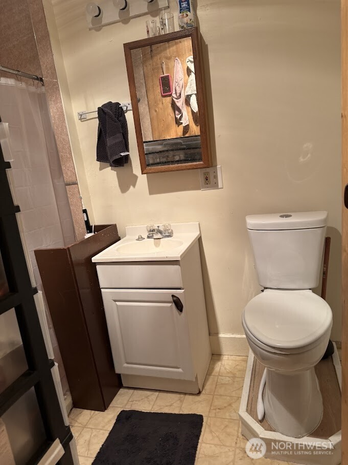 411 South Division Street Odessa, WA 99159 - Photo 18 of 20 a bathroom with a toilet and a sink