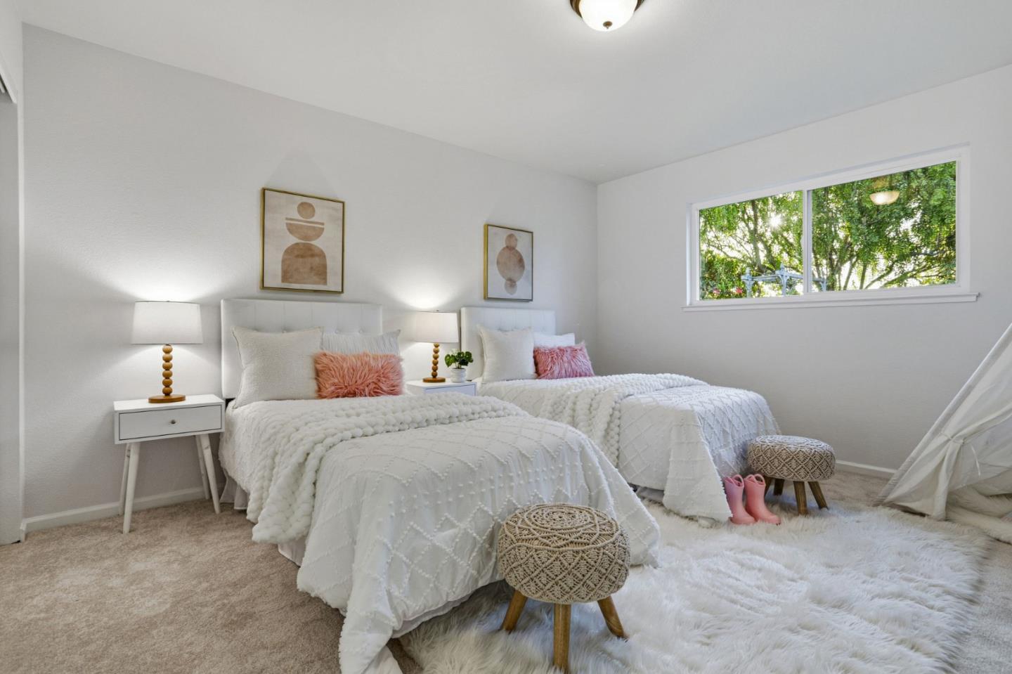 2119 Burr Court Santa Cruz, CA 95062 - Photo 21 of 38 a bedroom with a bed and a window