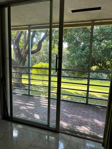 a view of a building from a window