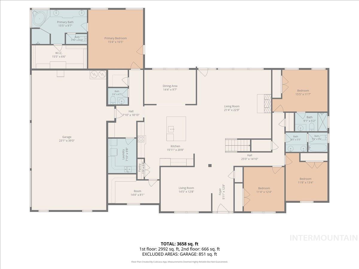 9222 Kemp Road Middleton, ID 83644 - Photo 35 of 35 The parcel information from the county gives the square footage as 3524, while the floor plan made especially for this listing shows 3658 square feet. Either way you have lots of room to roam in this expansive house.