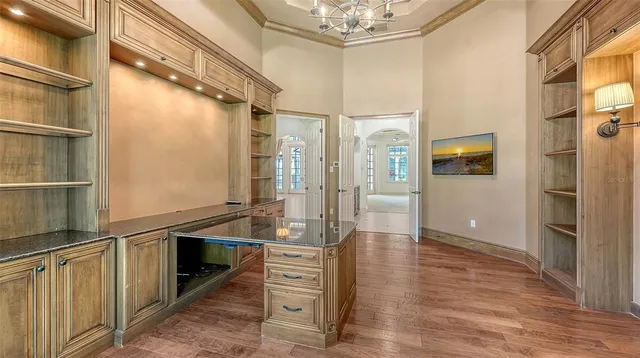 a view of an entryway with a fireplace