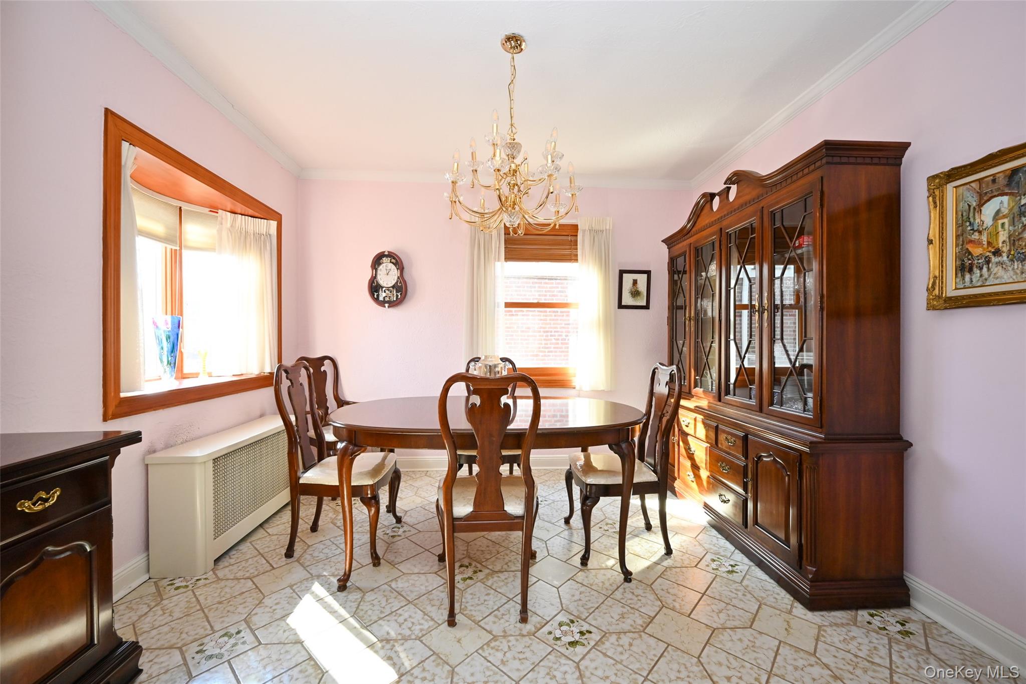 45-18 166th Street Queens, NY 11358 - Photo 6 of 20 a view of a dining room with furniture and chandelier