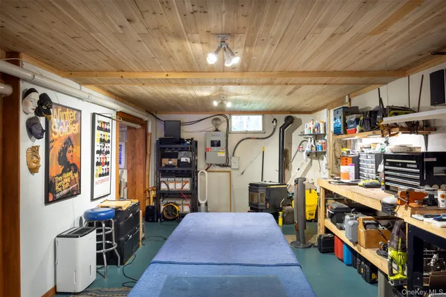 a front view of a house with a yard table and chairs