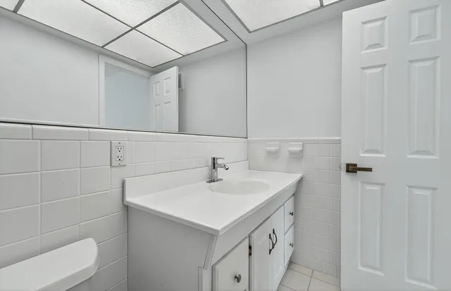 a bathroom with a sink and a toilet