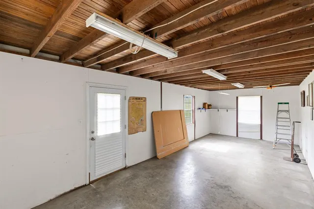 a big yard with lots of green space