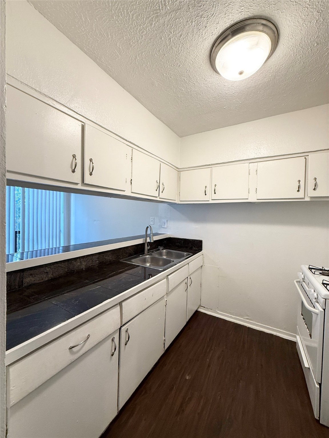 3629 North MacGregor Way, Unit 3 Houston, TX 77004 - Photo 8 of 14 a kitchen with granite countertop cabinets a sink and dishwasher
