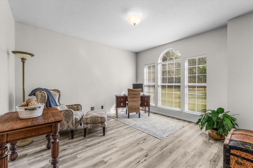 910 Crystal Cove Oak Point, TX 75068 - Photo 9 of 40 a living room with furniture and a potted plant