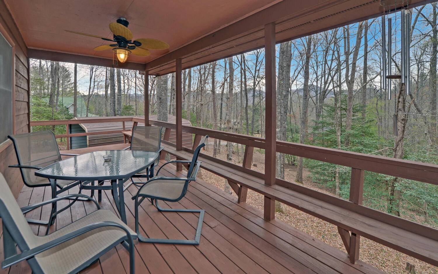 2139 Lake Louisa Road Hiawassee, GA 30546 - Photo 30 of 48 a view of a chairs and table in the balcony