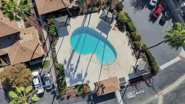 an aerial view of a city