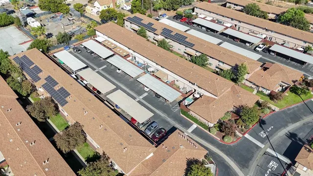 an aerial view of a city