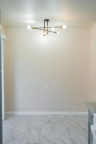 a view of a room with rack on the wall