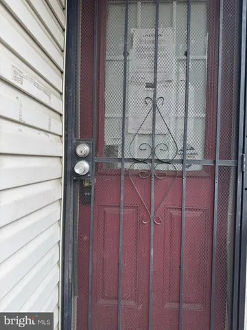 a view of a wooden door