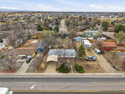 an aerial view of a city